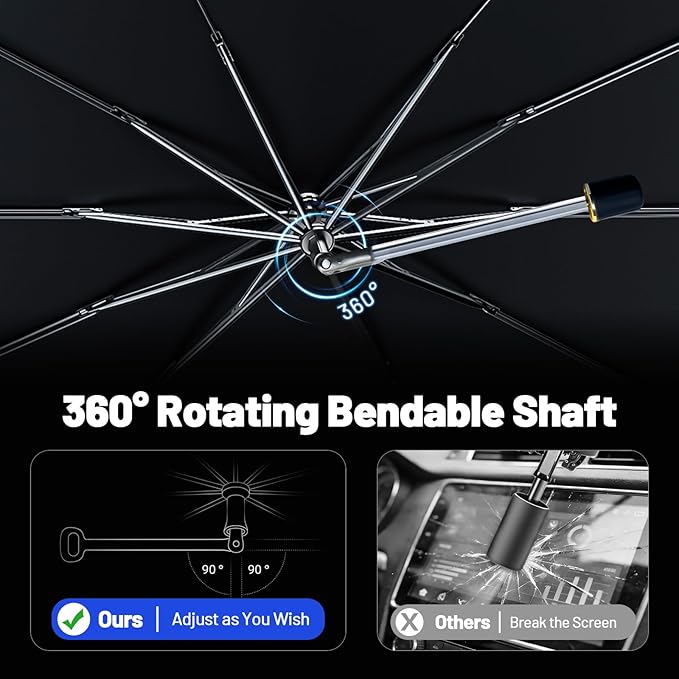 Car Windshield Sun Shade for Chevrolet Silverado 1500 2019-2026 –[Reflective Coated Fabric] Sunshade Umbrella for Front Window, Car Shades Sun Visor Keep Car Cool and Protects Interior, 1:1 Exact Fit