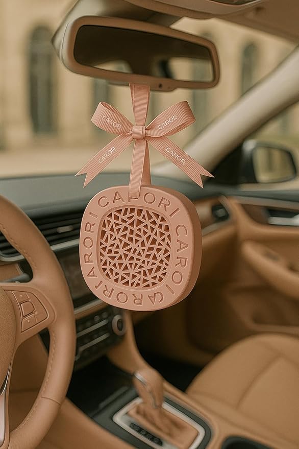 Car Air Freshener Diffuser – Sandalwood Vent Clip Inspired by 1 Hotel, Long-Lasting Natural Scent, Sleek Refillable Design, Eliminates Odors – Pink
