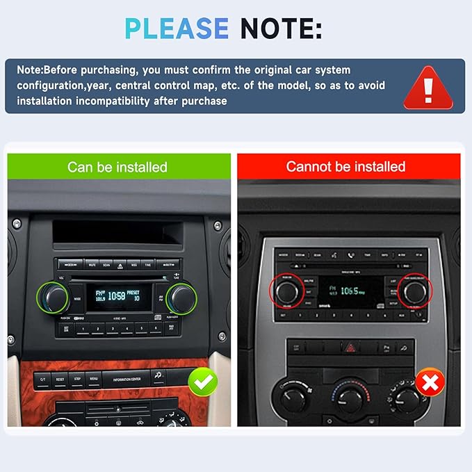 6+128G for Dodge Ram 1500 06-08,Chrysler 300C 05-07,Chrysler PT Cruiser,Dodge Magnum,Jeep Commander/Patriot,Jeep Grand Cherokee Android Car Stereo Wireless Carplay Android Auto,6.2“ for Ram Radio