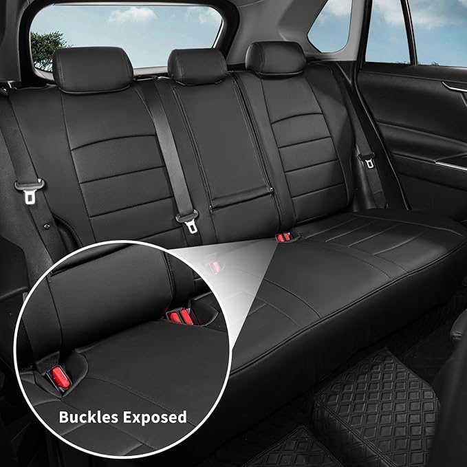 coverdream 2026 Rav4 Seat Covers Custom Fit for 2026 Toyota Rav4 Hybrid (LE,XLE Premium) SUV,Full Set Luxury Waterproof Leather Car Seat Protector