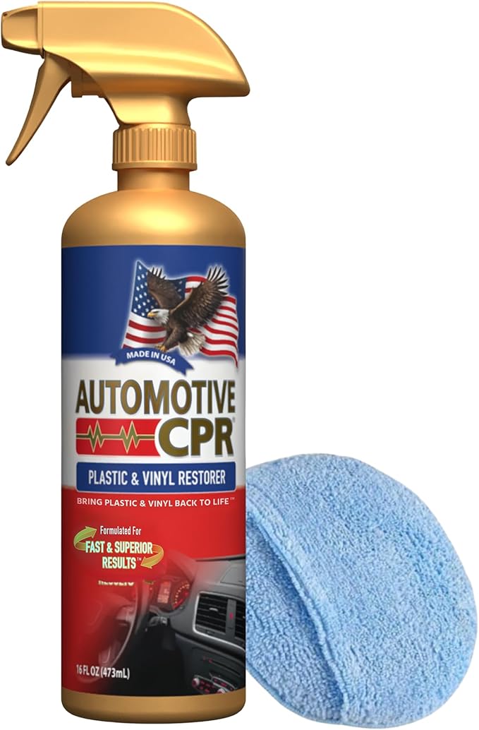 Plastic & Vinyl Restorer 16oz – Advanced Restoration for Dashboards, Door Panels, and Trim – Provides a Deep Luster to Any Color Plastic or Vinyl