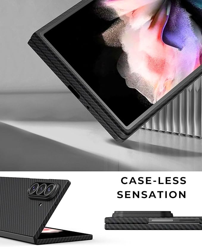 Thinborne Compatible with Samsung Galaxy Z Fold 7 Case, [600D Aramid Fiber] [Magnetic] [Ultra Thin] [Minimalist Style] [Carbon Fiber Textures]
