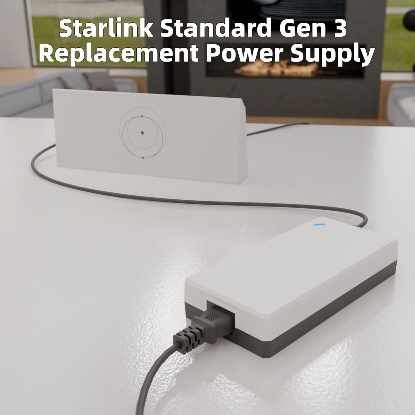 Starlink Gen 3 Power Supply, 195W AC to DC Charger for Gen3 Starlink Standard, 5.7V 3.42A Power Certified Multi Protection V3 Power Adapter Cord