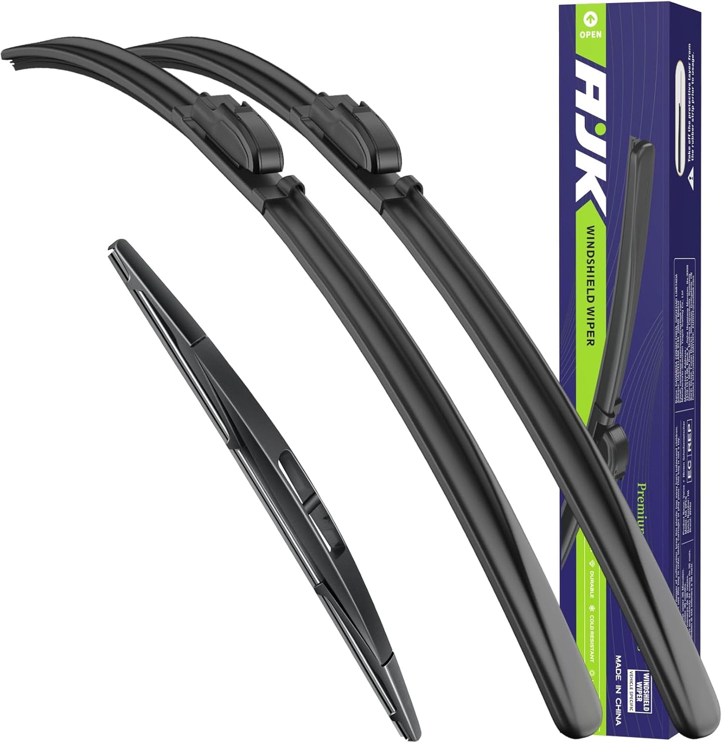 AJK Wiper Blades for Acura RDX 2019 2020 2021 2022 2023 2024, 2 Piece All Weather OEM Quality Automotive Replacement Windshield Wiper Blades for My Car