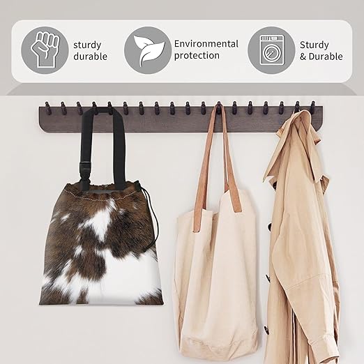 Car Trash Bag Large Hanging Can for Back of Seat, Cute Waterproof Car Garbage Bag for Vehicle, Travelling, Outdoor Cute Cowhide Print