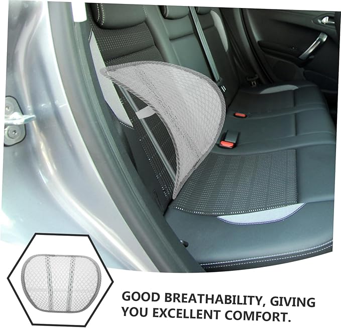 DECHOUS Lumbar Support Pillow for Car Seat and Office Chair Breathable Back Support Pad Ergonomic Waist Cushion for Driving Summer Comfort Random Color