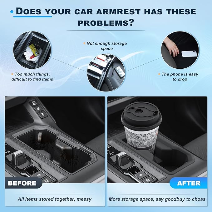 (4PCS) 2026 R AV4 Center Console Organizer for 2026 Toyota R AV4 (6th Gen) Wireless Charging Pad Mat & Wireless Charger Drawer & Armrest Box & Center Console Cup Holder 2026 R AV4 Interior Accessories