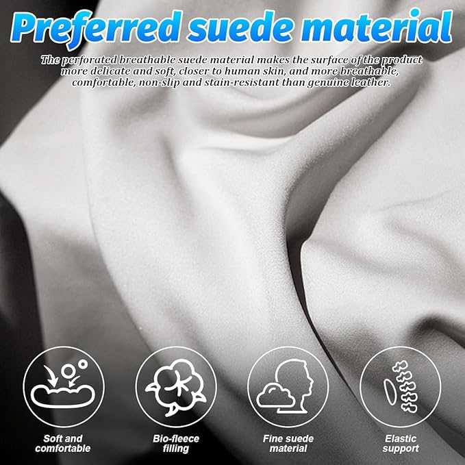 Car Headrest Neck Pillow, Suede Soft Comfortable Vehicle Seat Support Head Rest Pillow Cushion for Driving, Automotive Interior Accessories, Universal for SUV Sedan Truck (Brown)