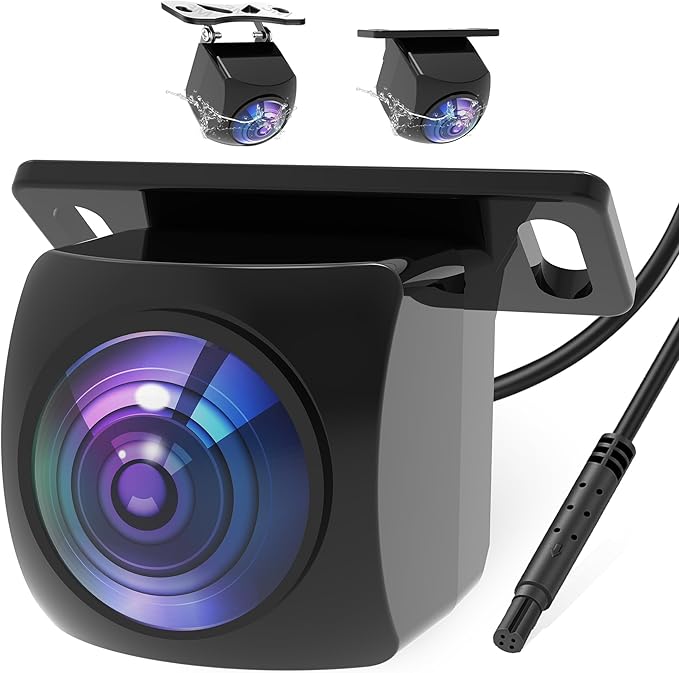 AHD 1080P Backup Camera for Car,170 Degree Wide Angle Rearview Reversing License Plate IP69K Waterproof Camera,Clear Night Vision Reverse Rear View Camera for Car Vehicle SUV RV