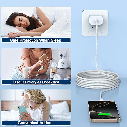 for iPhone 17 16 Charger Fast Charging,20W iPhone 17 Charger USB C Chargers USBC to USBC Cable for iPhone 17/17 Air/17 Pro/17 Pro Max/16/16e/16 Pro/16 Pro Max/15/15 Plus/15 Pro/15 Pro Max/iPad/AirPods