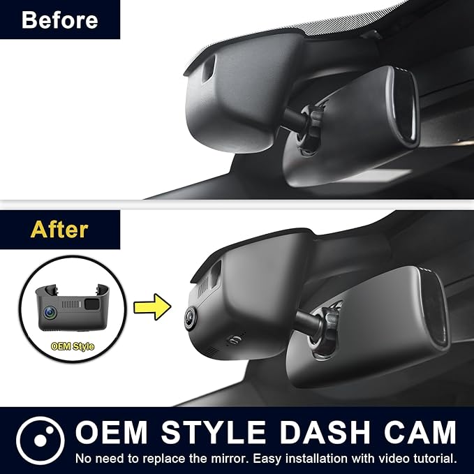 Mangoal Front 4K & Rear 1080P Dash Cam Custom Fit for Dodge Durango 2016 2017 2018 2019 2020 2021 2022 2023 2024 2025 2026 (Model A), GT R/T SRT SXT,Integrated OEM Look, UHD 2160P, 128GB Card