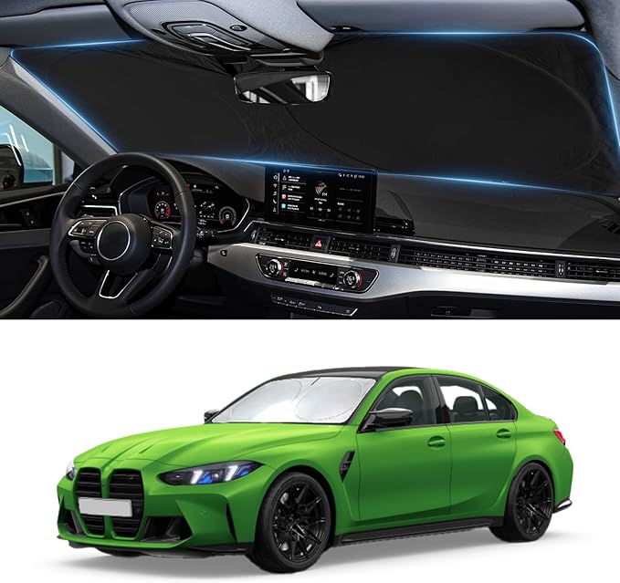 for 3 Series Windshield Sun Shade Sunshade Fits BMW 2019-2025 2026 3 Series/ F30/ F31/ F80/ M3 for BMW 328i 335i 320i 330i 325i Windshield Cover Window Shield Protector Sun Visor Accessories