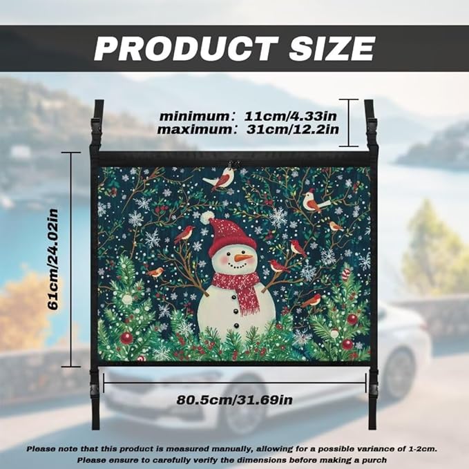 Snowman Bird Car Roof Storage Bag Car Seat Back Hanging Bag Premium Car Seat Organizer Inner Car Accessories Compatible with Most Vehicles