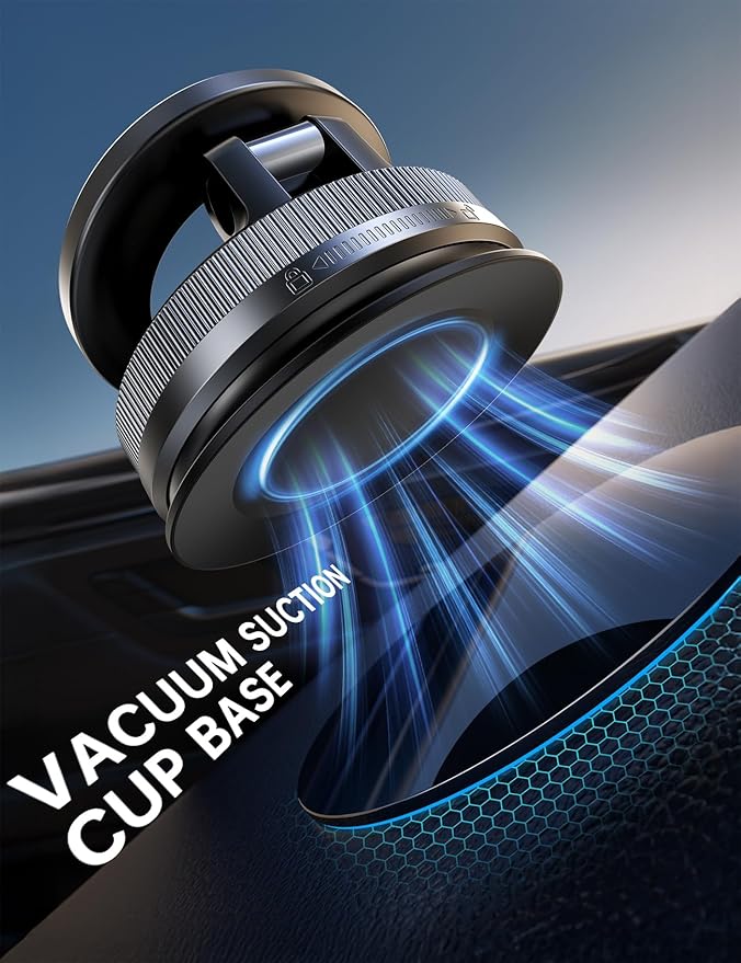Coolpow【Newest Vacuum Magnetic Phone Holder for Car Phone Holder Mount【Movable Vacuum Suction】 Magsafe Car Mount Cell Phone Holders for Your Car Accessories for Women Men for iPhone 17 16 15 14 Kits