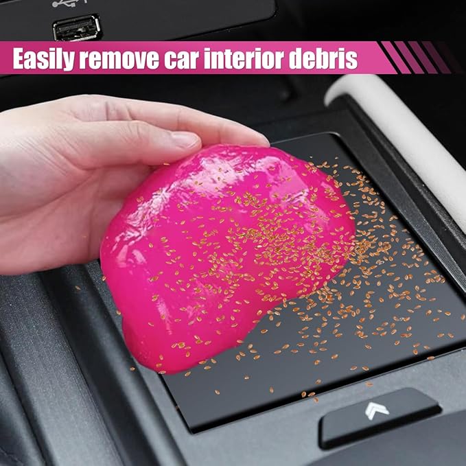Craedli 2PCS Car Cleaning Gel Detailing Putty, Reusable Auto Detailing Tools Car Slime Cleaner Dust Cleaning Gel for Vehicle Interior Air Vent, Keyboard Dust Remover Present for Men Women, 5.6oz(160g)