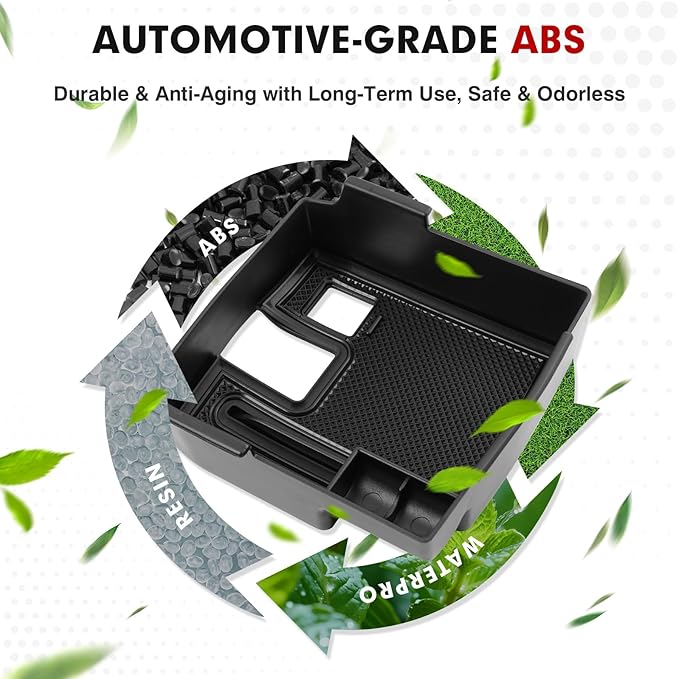 Autorder Center Console Organizer for 2019-2026 Toyota Corolla/ 2022-2026 Corolla Cross Accessories Car Armrest Storage Box Middle Console Tray Container with Non-Slip Silicone Mats