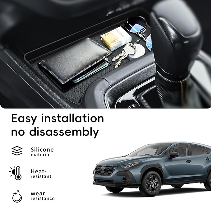 Auovo Phone Charging Mat Compatible with Subaru Crosstrek Impreza Accessories 2024 2025 2026 Car Custom Silicone Center Console Charging Protective Mat Pad 1 Piece