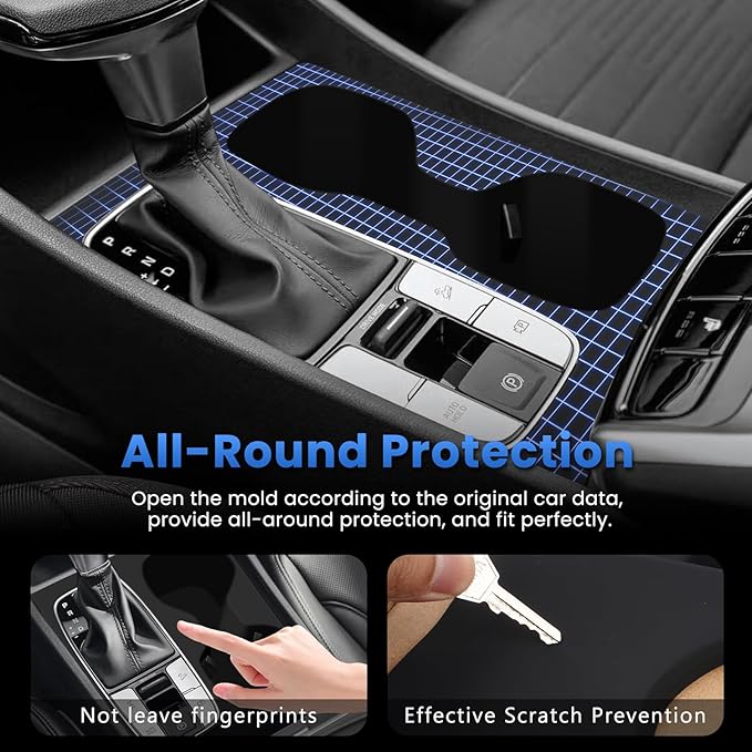 Autorder Silicone 2-in-1 Cup Holder for 2022-2026 Hyundai Santa Cruz Accessories Silicone Center Console CupHolder Insert with Gear Shift Panel Cover Dust & Scratch Resistant All-Around Protection