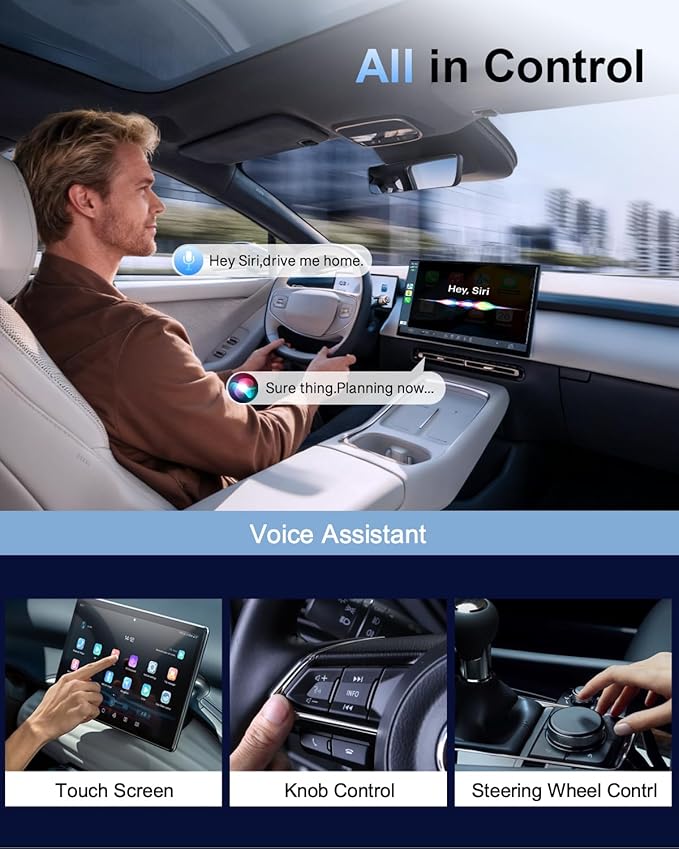 VJB Wireless CarPlay &Android Auto Adapter for iPhone & Android | Converts Wired to Wireless | Plug and Play Stable Connection Fast Auto-Connect (iOS 10+, Android 10+, 2016+ Cars)