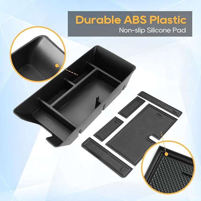 For Toyota Camry Center Console Organizer for 2025 2026 Toyota Camry (LE/SE/Nightshade/XLE/XSE) Middle Armrest Storage Tray Insert, OEM Fit, Non-Slip Waterproof 2025 2026 Toyota Camry Accessories