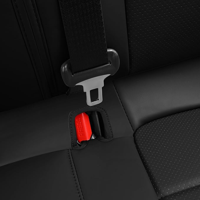 Custom Fit 2017 2018 2019 2020 2021 2022 2023 Tesla Model 3 Seat Cover Waterproof Seat Protects (Black-Model 3)