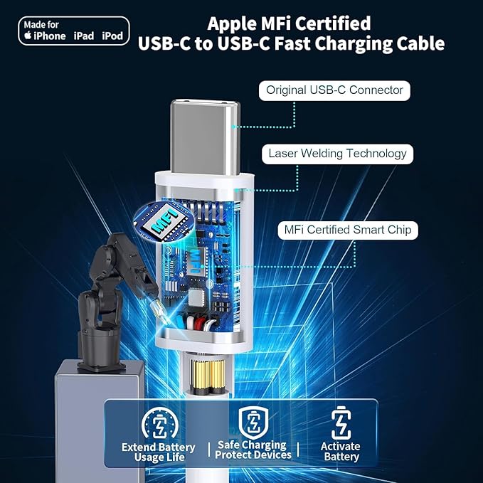 [Apple MFi Certified] iPhone 17 Car Charger, Braveridge 2Pack 4.8A USB Power Cigarette Lighter USB-C Fast Car Charging + Type-C Cable for iPhone 17/17 Air/17 Pro/17 Pro Max/16/15/Galaxy S26/S25/Pixel