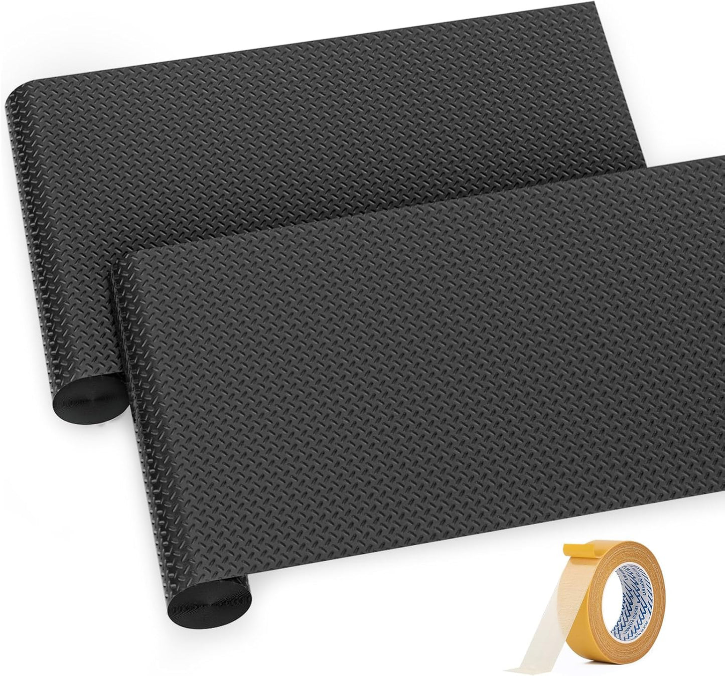 Premium Garage Floor Mat, Commercial Grade Heavy Duty Parking Mat for Garage Floor, Golf Cart Parking, Water/Stain Resistant Floor Runner (Black Diamond, 2 Rolls x 4 x 6.5 Feet)