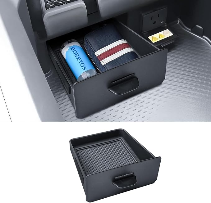 EDBETOS Storage Drawer Tray Compatible with 2019–2026 Dodge RAM 1500 2500 3500 Center Console Storage Drawer Accessories, Removable Cubby Organizer Box Insert Tray (Only Fits Models with Cubby)