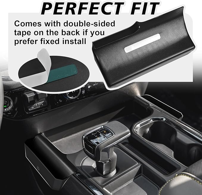 Muslogy Center Console Side Organizer Compatible with 2022-2025 2026 Chevy Silverado 1500 & GMC Sierra 1500 Accessories Middle Console Shifter Storage Box Left & Right Phone Pocket with Anti-Slip Mats