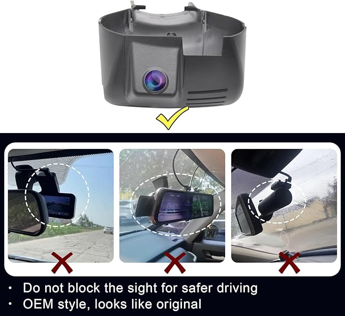 Mangoal 4K Dash Cam Custom fit for Dodge RAM 1500/2500/3500 2019 2020 2021 2022 2023 2024 (Model D), Rebel Big Horn Laramie, UHD 2160P Video, OEM Look App & WiFi,Loop Recording G-Sensor, 64GB Card