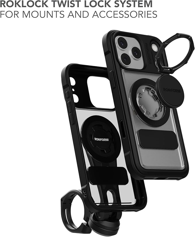 Rokform Crystal Case Compatible with iPhone 17 Pro Max, Magnetic Cover (Clear)