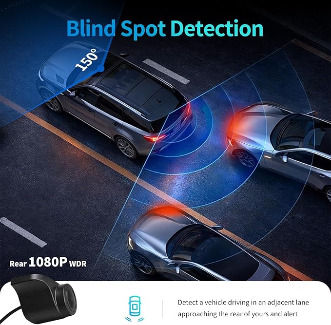 KCV 4K Rear Mirror Dash Cam for Ford F150 F250 F350 (2009-2025 with 16pin Auto dimming), Front 4K + Rear 1080P Camera, Integrated Replacement OEM Look, Plug & Play, Free 64GB Card