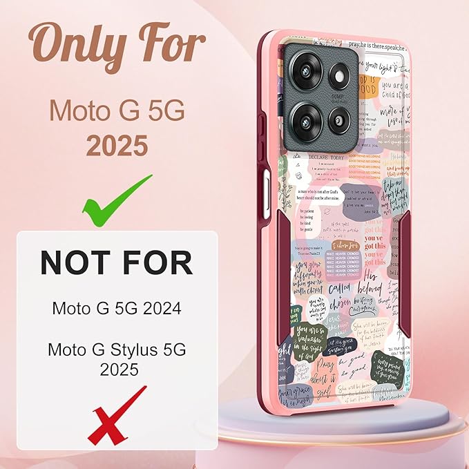 for Moto G 2025 Case Women - Compatible with MagSafe Cute Girls Magnetic Protective Phone Cover Girly Kawaii Unique Pretty Heavy Duty Shockproof Design for Motorola Moto G 5G 2025 Cases