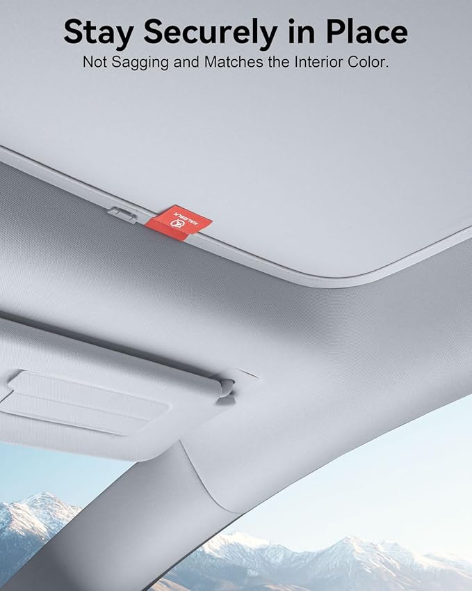HALOBLK Non-Sagging Model 3 Sunshade Roof with Advanced Nano-Ice-Crystal Heat Insulation Coating, Foldable Roof Sun Shade with Storage Bag for 2024-2025 Model 3 Accessories