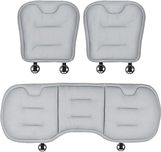 Car Seat Cushion for Porsche Macan 2015-2025-pr, Breathable Non-Slip Driver Seat Pad Ergonomic Memory Foam for Long Driving Car Office,B/3Pcs-Grey