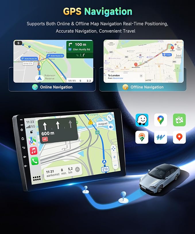 4G 128G Car Stereo for Honda Civic 2006 2007 2008 2009 2010 2011 Radio,10.1" Incell Touchscreen Wireless Carplay Android Auto 36EQ Bluetooth 5.0 Android 15 GPS WiFi FM/RDS Backup Camera