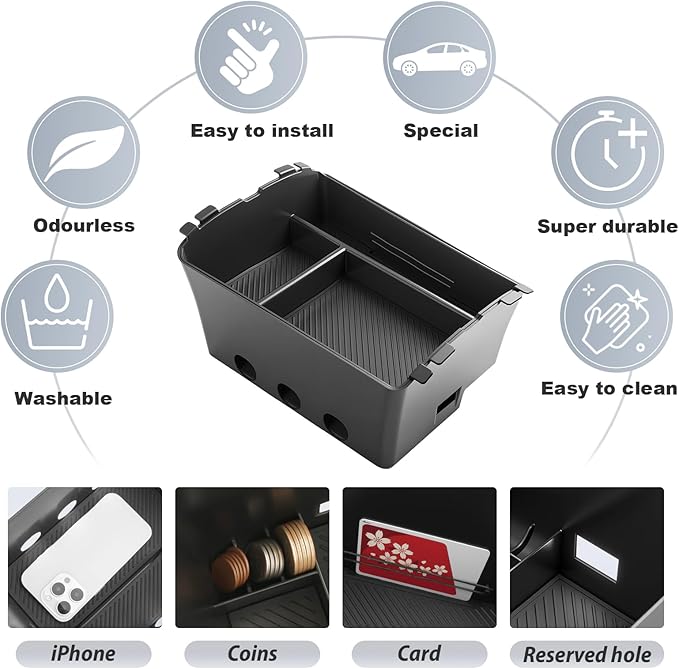 SKTU 2-Pack for 2026 Hyundai Palisade Center Console Organizer for 2026+ Hyundai Palisade Calligraphy Double Layers Console Tray Hyundai Palisade 2026 Accessories with Coin Holder (Calligraphy Only)