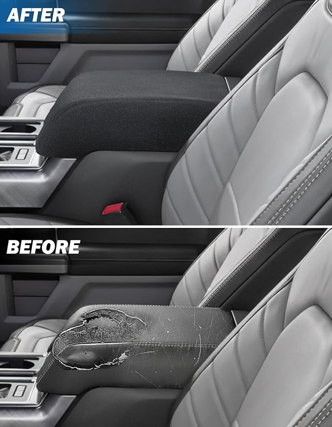 JOYTUTUS Center Console Cover Compatible with 2015-2020 F150, 2017-2022 F250 Super Duty F350 F450, 2018-2024 Ford Expedition, Neoprene Armrest Cover for Middle Arm Rest (Bucket Seat Only)