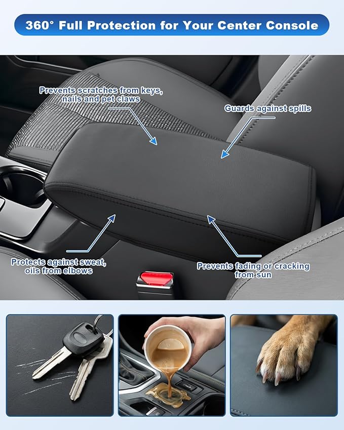 CDEFG for 2026 Subaru Forester Center Console Cover for 2026 Subaru Forester (Touring/Wilderness/Premium) Accessories Armrest Cover Middle Console Arm Rest Protector