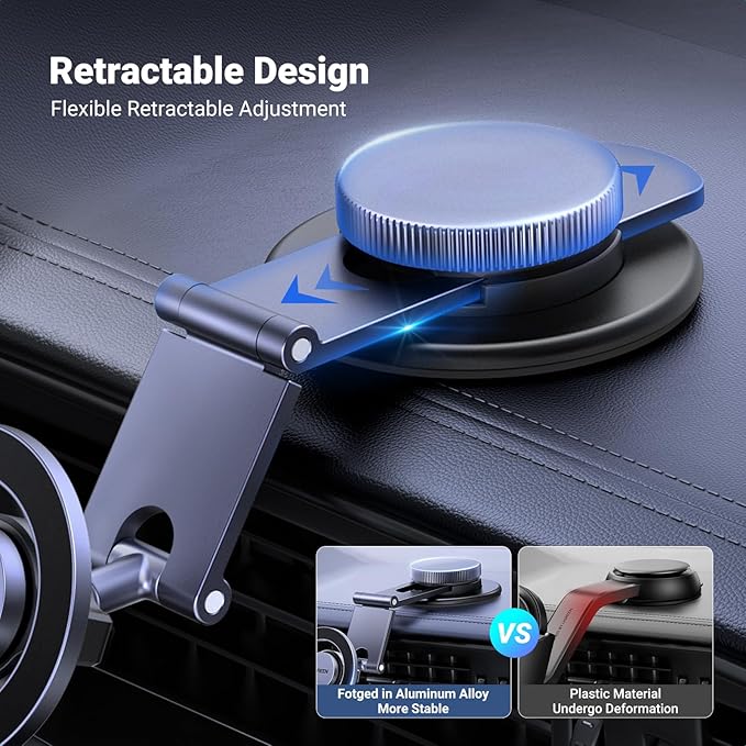 UGREEN for Magsafe Car Mount 360° Rotation Magnetic Phone Holder Dashboard Car Cellphone Holder Compatible with iPhone 17 16 15 14 13 12 Series and MagSafe Case
