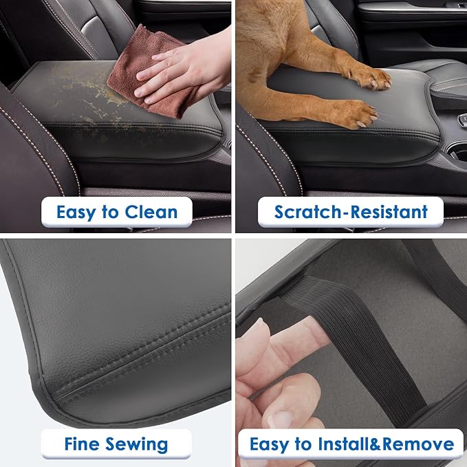 2024 2025 2026 Passport Accessories Center Console Cover for Honda Passport (RTL/TrailSport/EX-L/Black Edition), Waterproof &Comfy Leather Armrest Cover 2025 2026 Passport Accessories