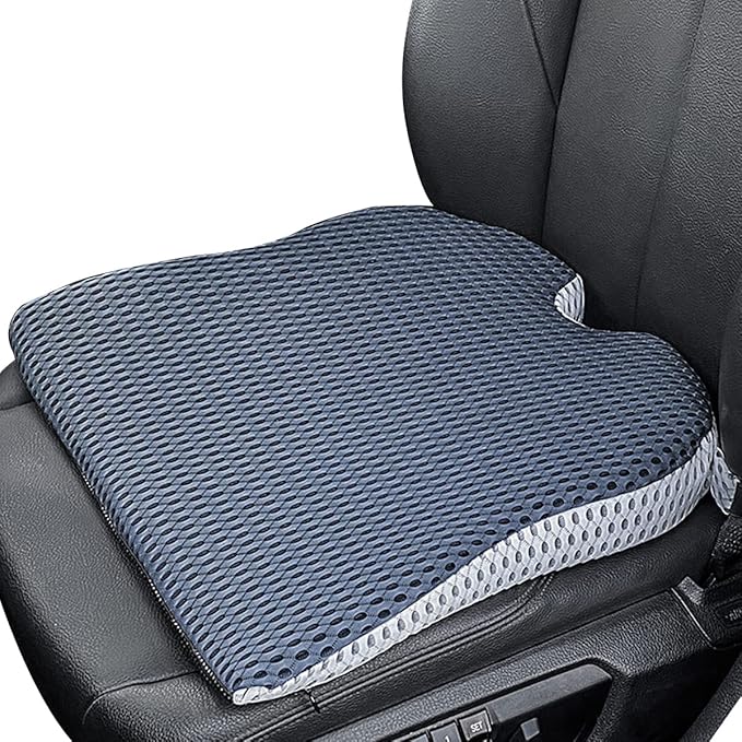 Car Wedge Seat Cushion for Car and Truck Seat Office Chair Wheelchair - Memory Foam Seat Pad for Sciatica Tailbone Pain Relief