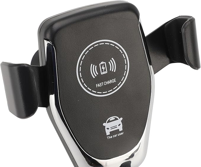 SUNGOOYUE 15W Car Wireless Charger Stand 360 Degree Rotatable Phone Holder for Car Vent D01 Black