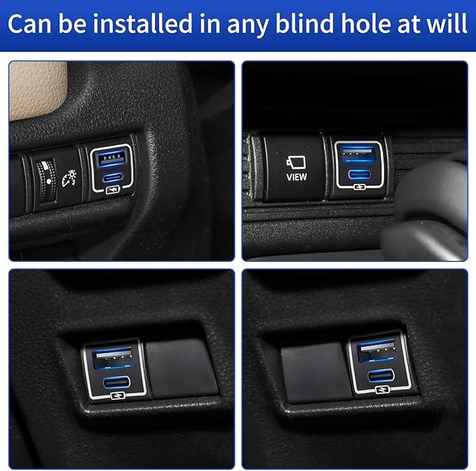 USB Fast Charger for 2024 2025 2026 Toyota Land Cruiser 250 First Edition 1958 Prado Mobile Phone Charging Port Interior Upgrade Modification Automobile Chargers 2026 Toyota Land Cruiser Accessories