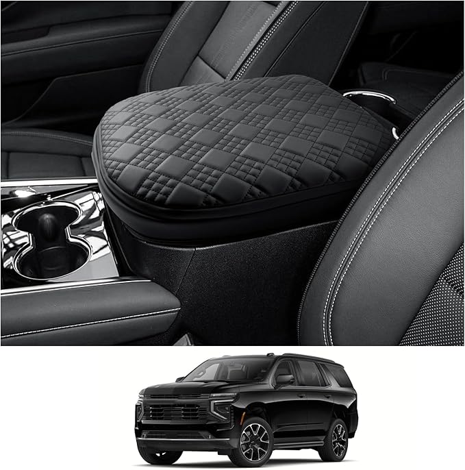 CDEFG for 2025 2026 Chevy Suburban Tahoe Center Console Cover for 2025 2026 Suburban Tahoe Accessories Armrest Cover Armrest Middle Console Pad Arm Rest Cushion Thick Pad