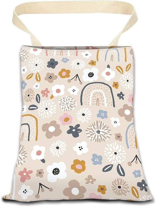 Car Garbage Can, Hanging Car Trash Can Bag for Cute Car Back Seat Organizer, Cute Flowers