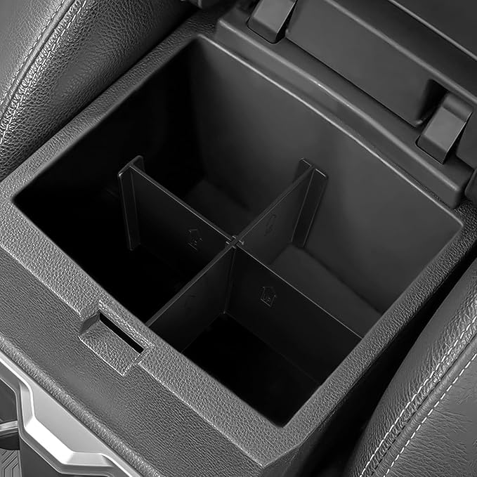 YOJOJOCO 2PCS Center Console Organizer Compatible with Toyota 2026 2025 2024 Tacoma Accessories ABS Plastic Material Hidden Storage Box Dividers Organizer