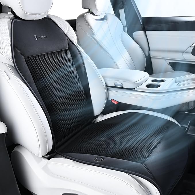 FLORICH Cooling Car Seat Covers with 8 Turbo Fans Blowing & Suction Ventilated Car Seat Cushion 12V-24V 3-Speed Adjustable Car Seats Cooling Pad Universal Fit for Car SUV Truck Van Summer Driving