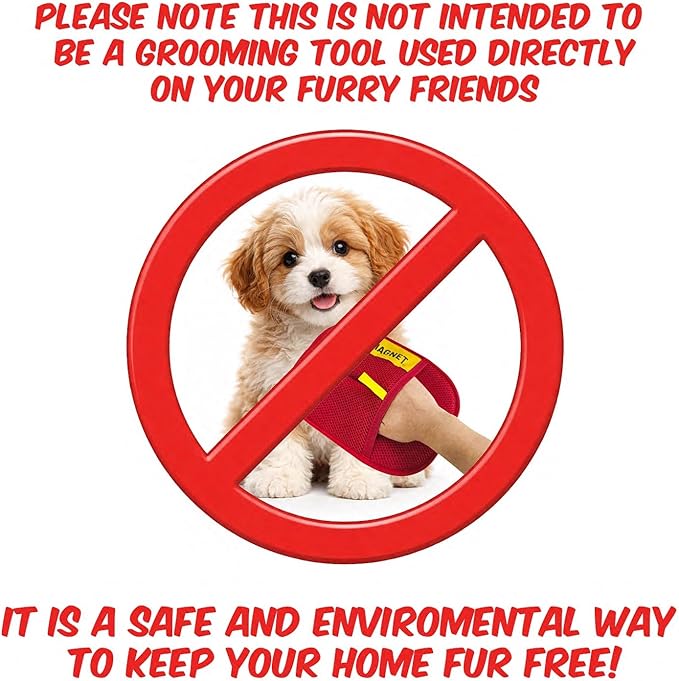 Pet Hair Removal Glove for Dogs and Cats, Electrostatic Magic Brush Tool for Furniture, Couch, Carpet, Car, Clothing, Reusable, Washable Lint Remover - 1 Pack