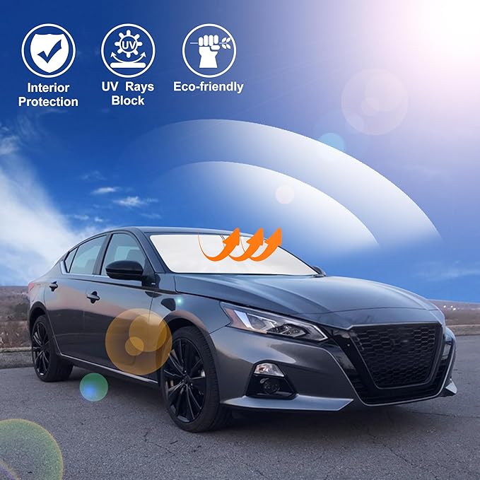 Windshield Sun Shade Fit for Nissan Altima 2019 2020 2021 2022 2023 2024 2025 2026 Accessories Front Window Sunshade Protect Car from Sun Rays